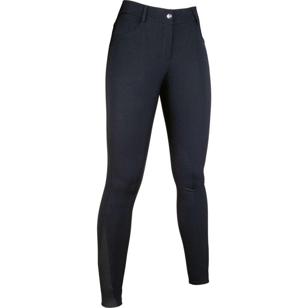 Pantalon d'équitation pour cavalières du 34 au 48 HKM Sunshine basanes grip noir