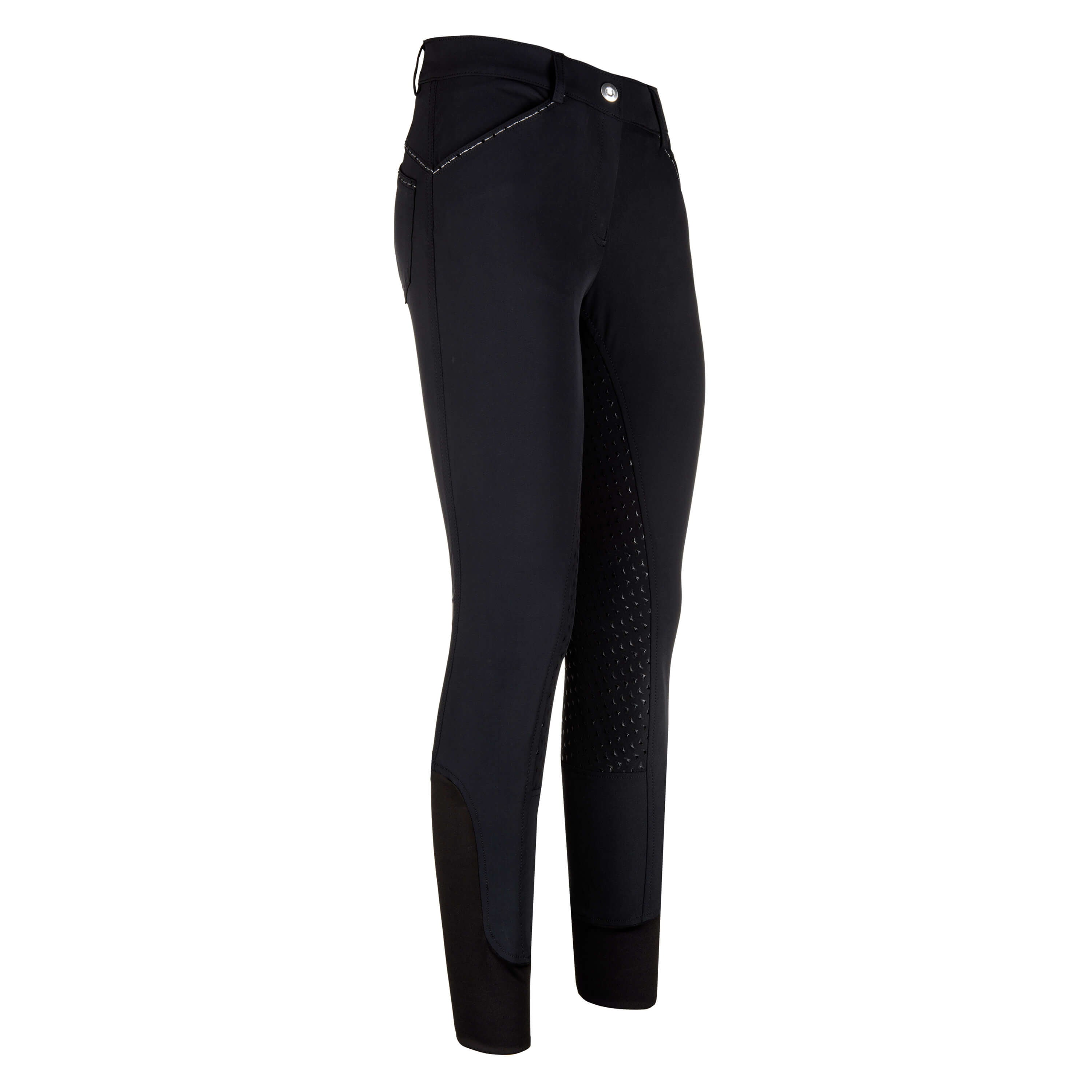Pantalon d'équitation pour femme du 32 au 46 Easy Rider Elodie Diamond full grip noir