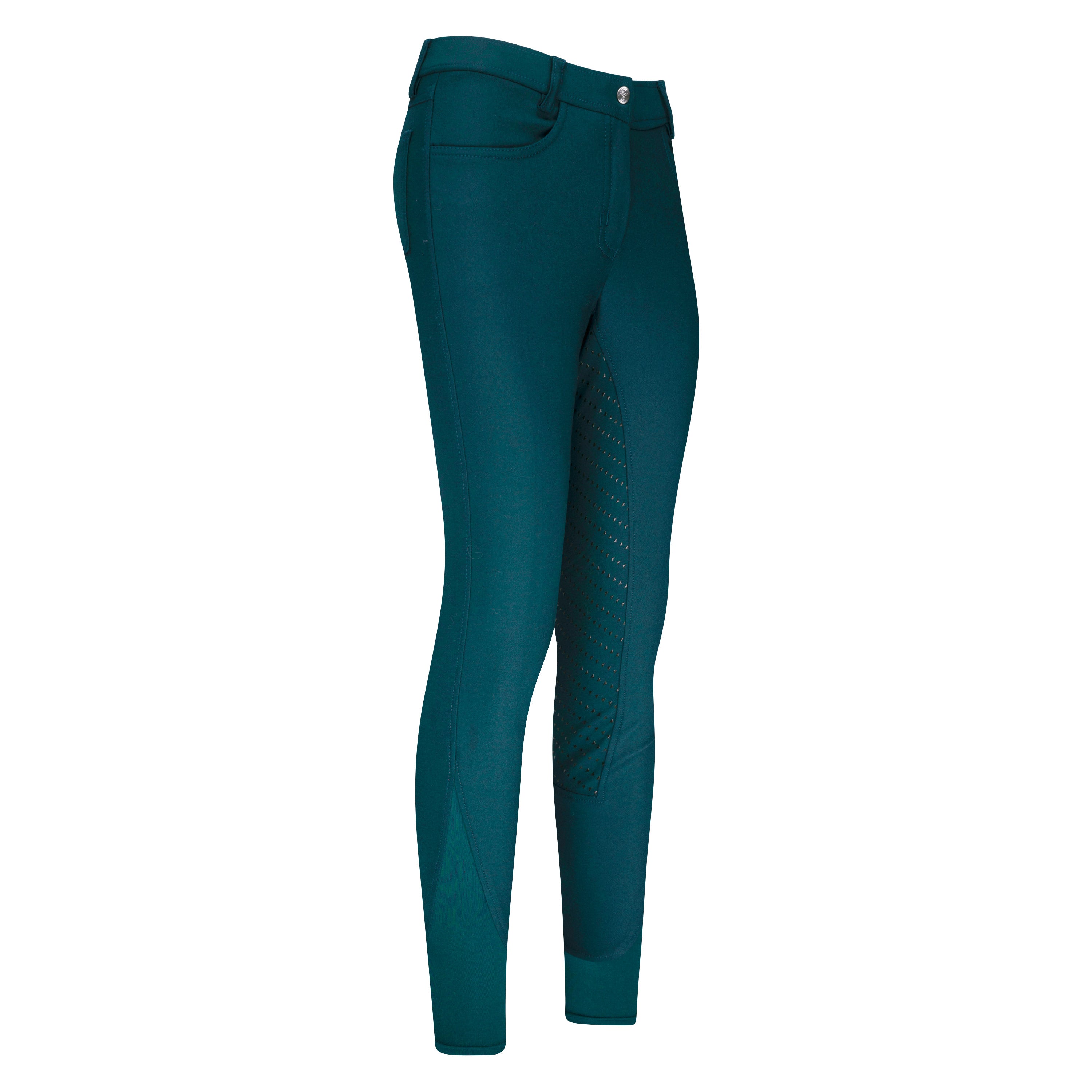 Pantalon d'équitation pour femme du 32 au 50 avec deux longueurs de jambe Easy Rider Evita full grip vert