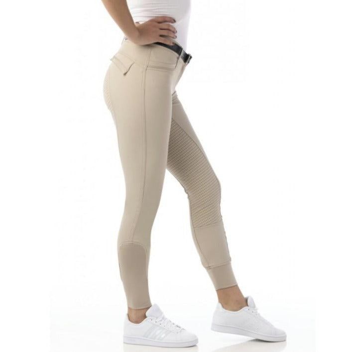 Pantalon d'équitation Equithème Micro full grip beige 34