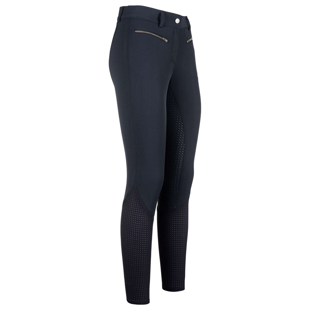 Pantalon d'équitation femme du 32 au 46 avec deux longueurs de jambe Euro-Star Airflow full grip marine