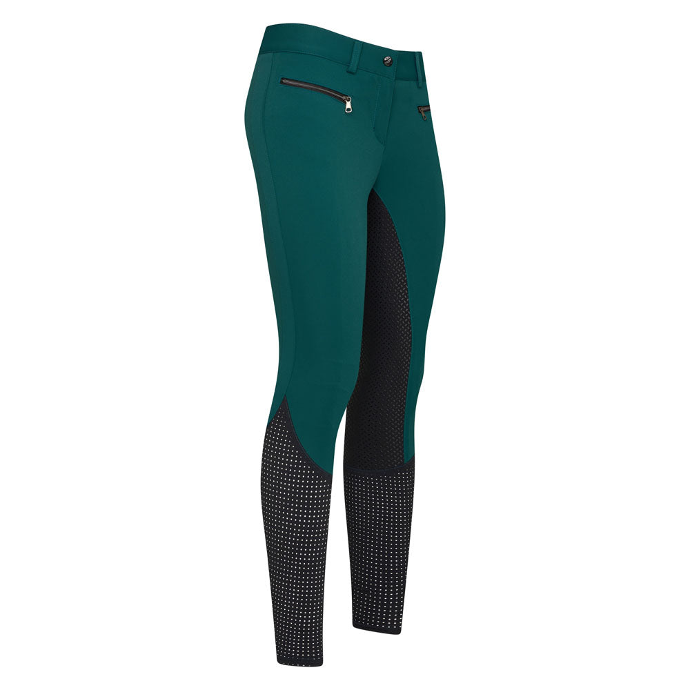 Pantalon d'équitation femme du 32 au 46 avec deux longueurs de jambe Euro-Star Airflow full grip vert
