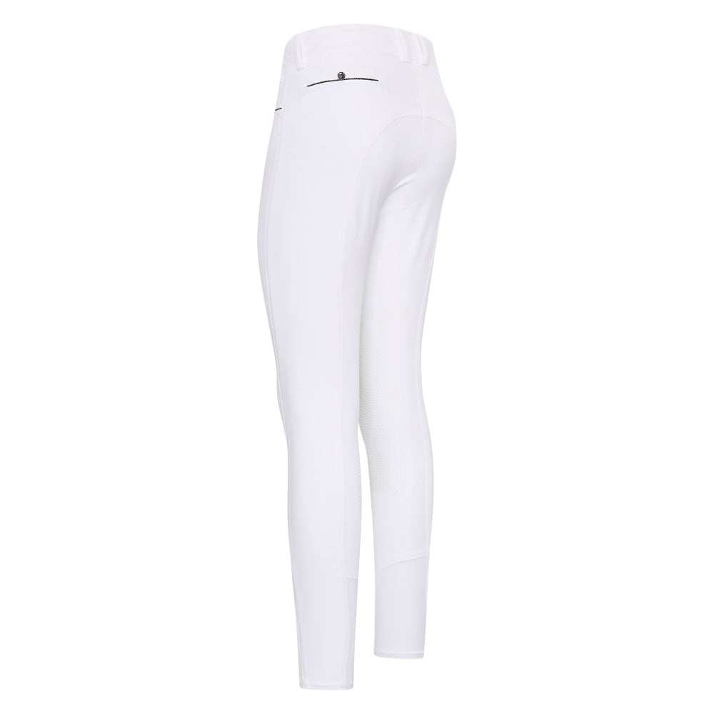 Pantalon d'équitation pour femmes du 32 au 46 proposant deux longueurs de jambes Euro-Star Arielle basanes grip blanc