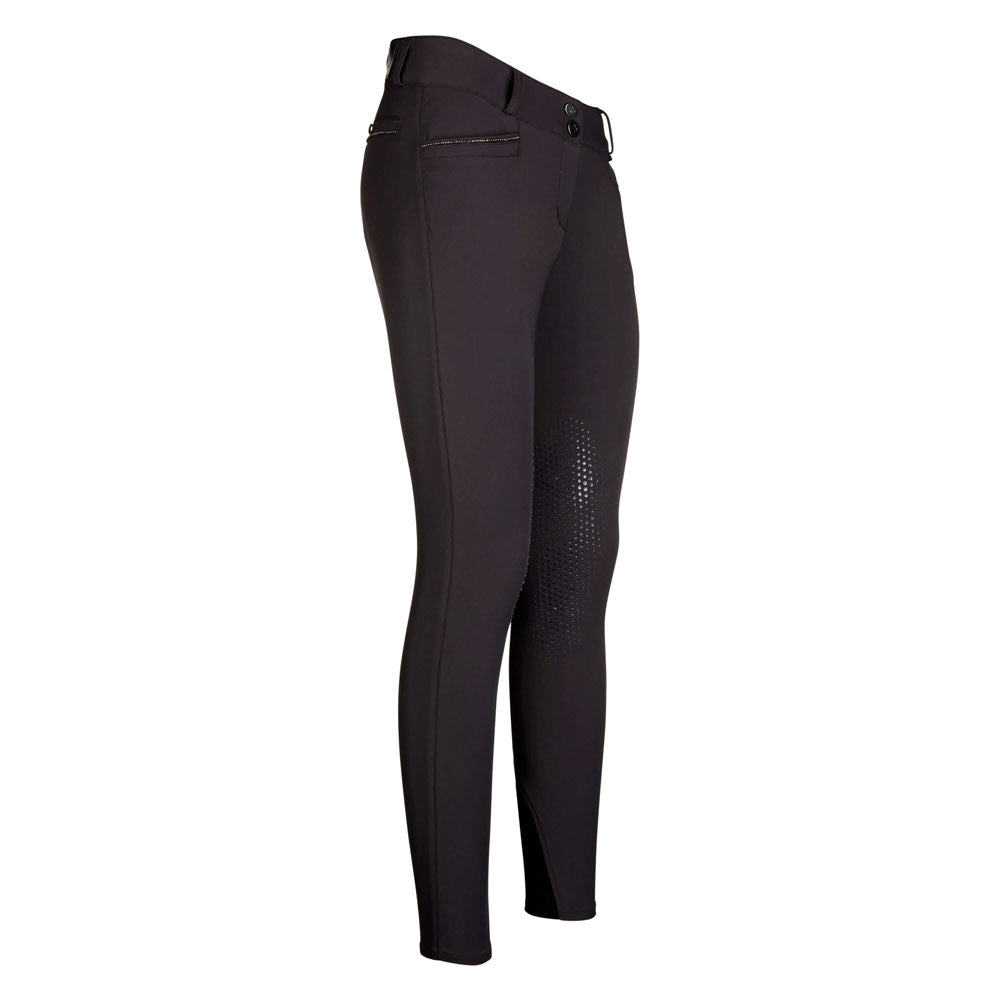 Pantalon d'équitation pour femmes du 32 au 46 proposant deux longueurs de jambes Euro-Star Arielle basanes grip marron