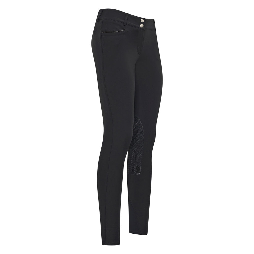 Pantalon d'équitation pour femmes du 32 au 46 proposant deux longueurs de jambes Euro-Star Arielle basanes grip noir