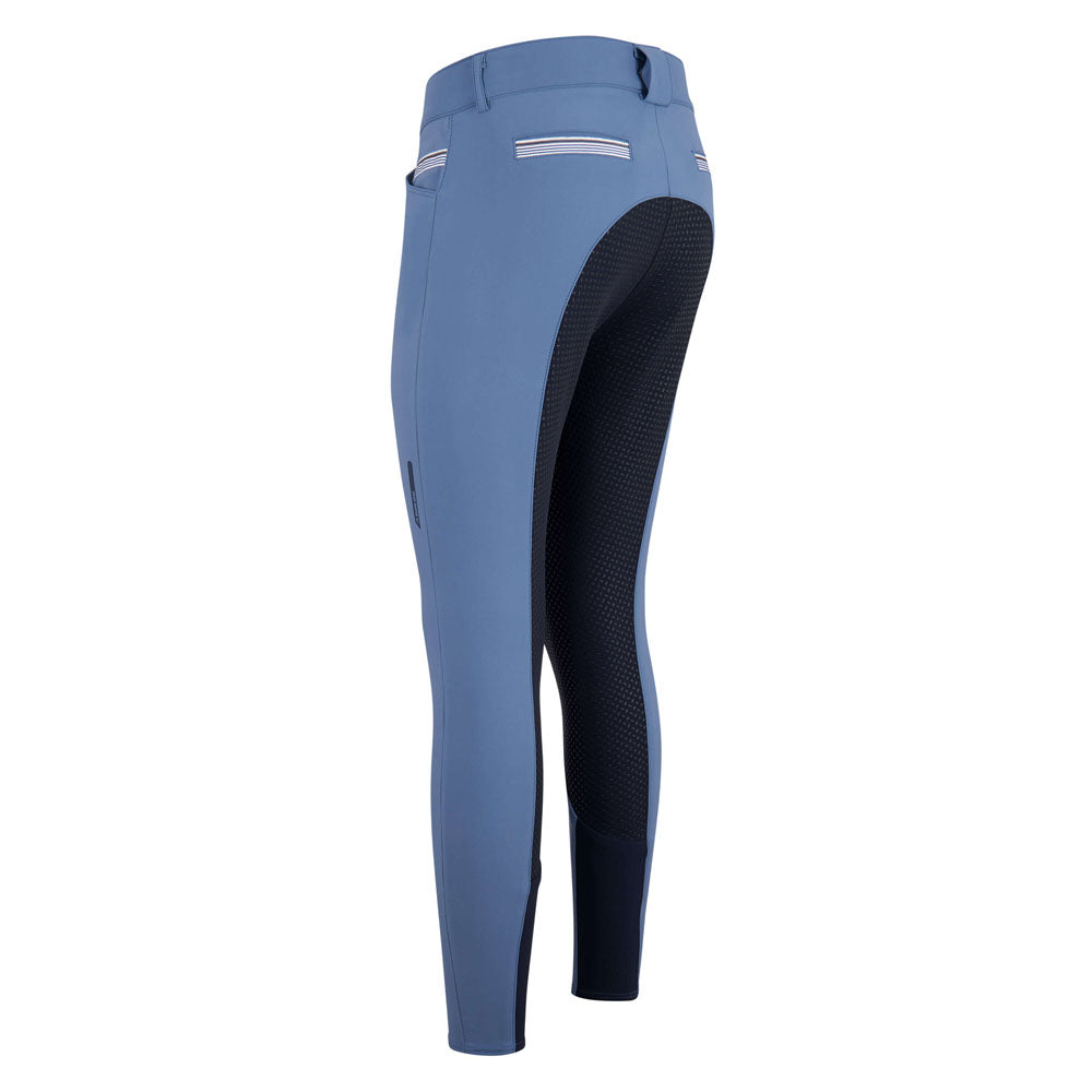 Pantalon d'équitation pour femmes du 32 au 46 proposant deux longueurs de jambe Euro-Star Arista full grip bleu