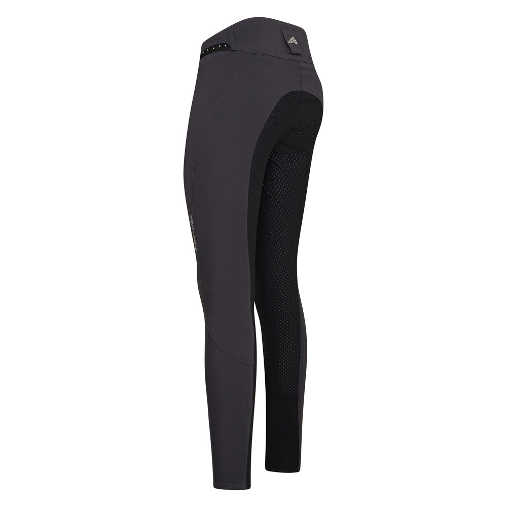 Pantalon d'équitation pour femmes du 32 au 46 proposant deux longueurs de jambes Euro-Star Queen Diamond full grip gris
