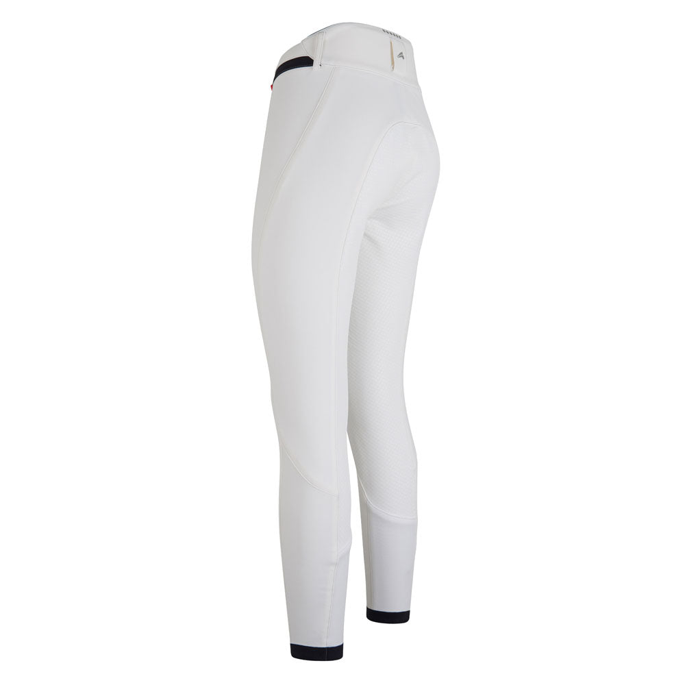 Pantalon d'équitation femme du 32 au 46 proposant deux longueurs de jambe Euro-Star Queen full grip blanc
