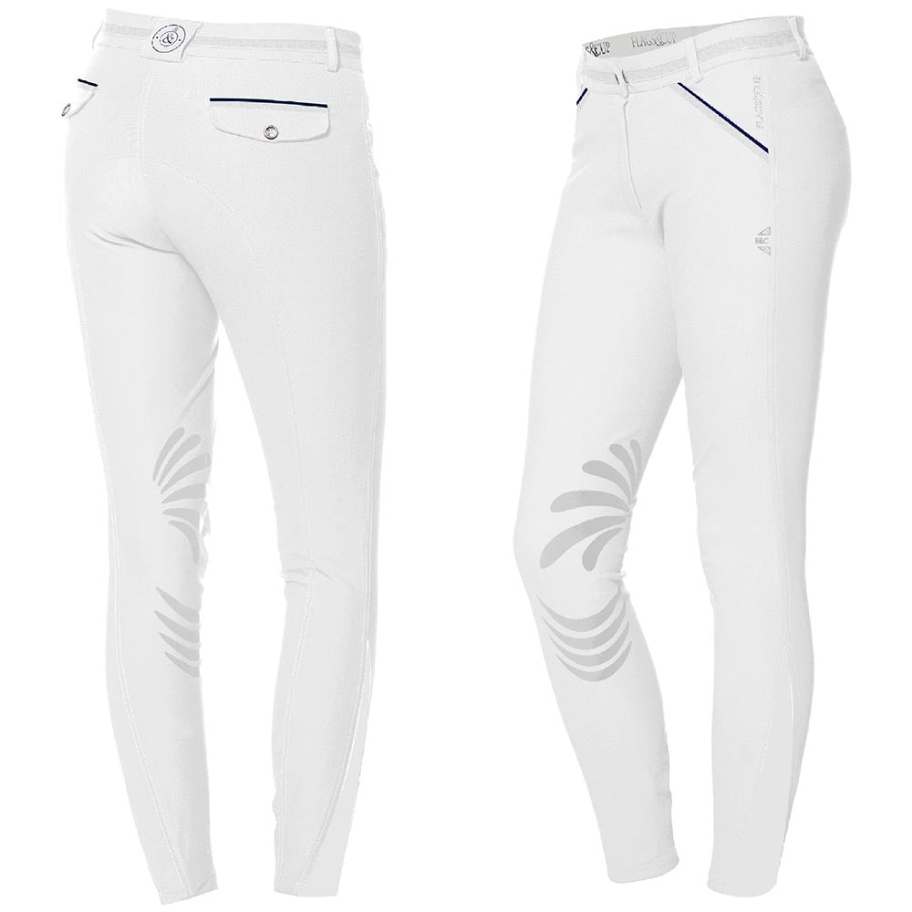 Pantalon d'équitation femme Flags&Cup Arola blanc