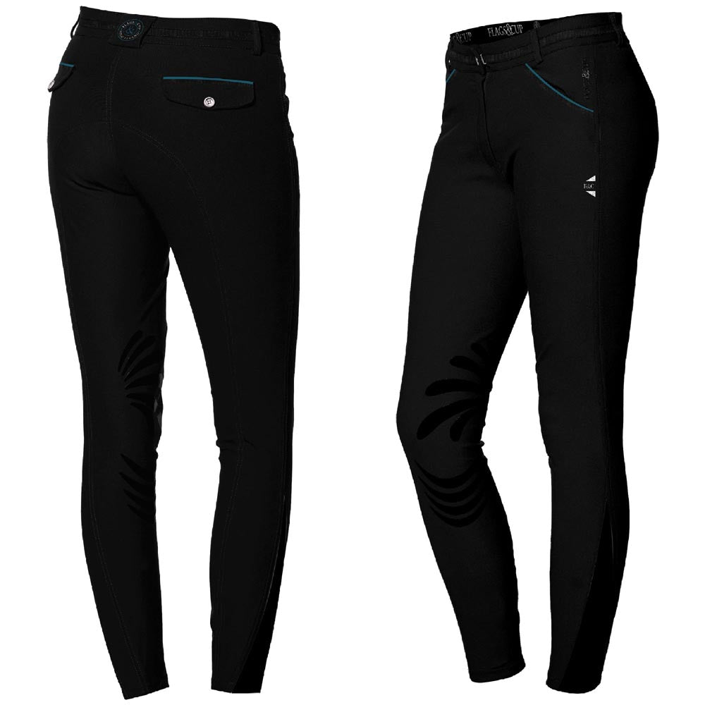 Pantalon d'équitation femme Flags&Cup Arola noir