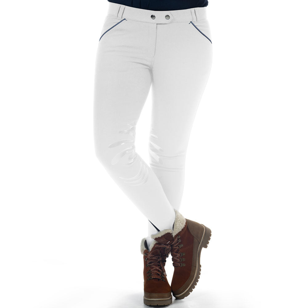 Pantalon d'équitation pour cavalières du 34 au 44 Flags and Cup Orillia blanc