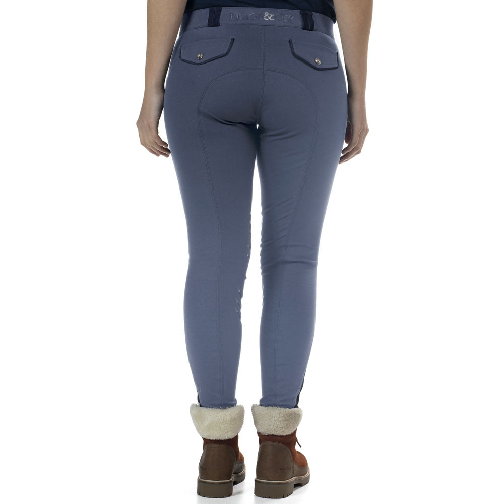 Pantalon d'équitation pour cavalières du 34 au 44 Flags and Cup Orillia bleu denim
