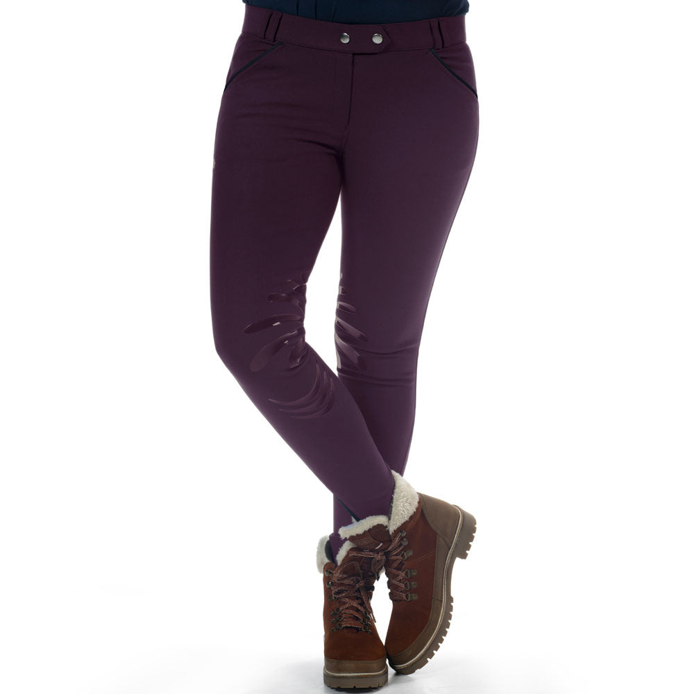Pantalon d'équitation pour cavalières du 34 au 44 Flags and Cup Orillia prune