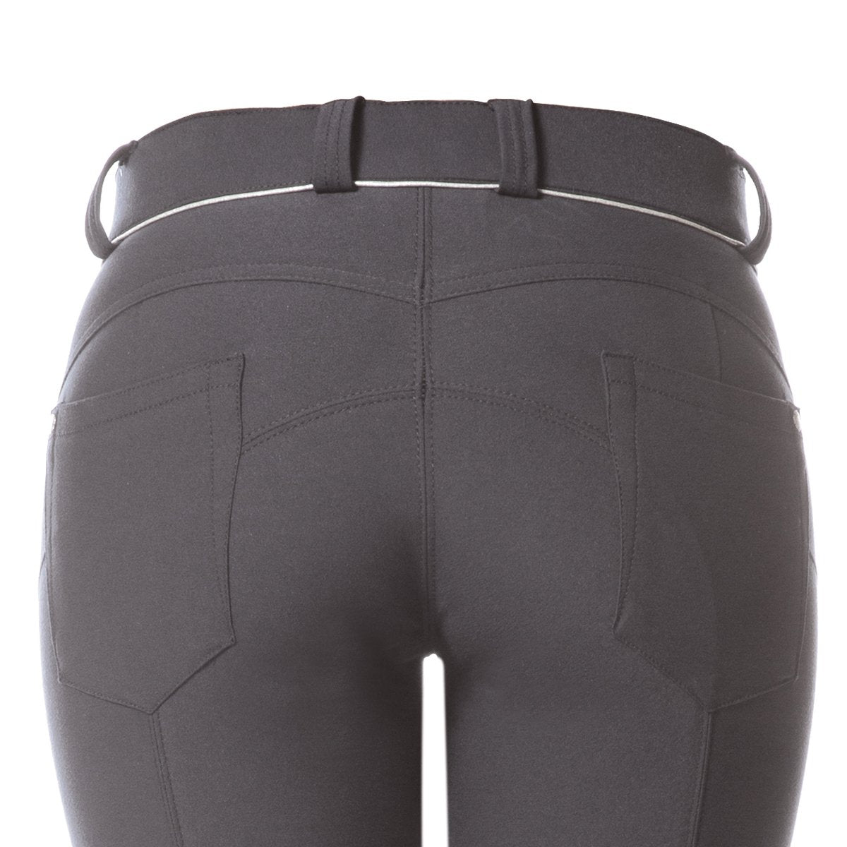 Fond du pantalon d'équitation femme Flags&Cup Push Up gris