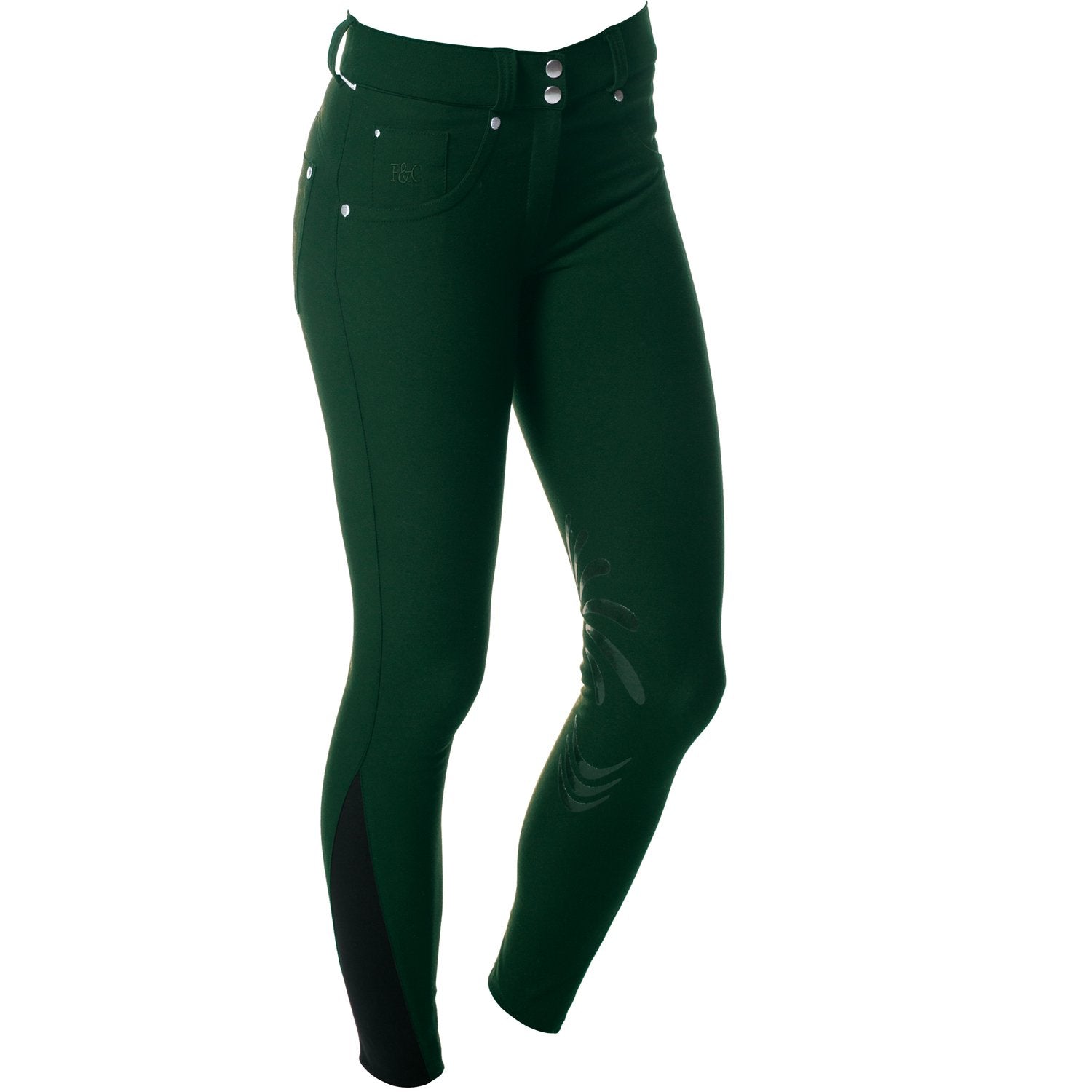Pantalon d'équitation femme Flags&Cup Push Up vert