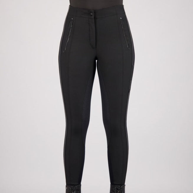 Pantalon d'équitation femme grande taille du 32 au 42 Euro-Star Wondershape noir