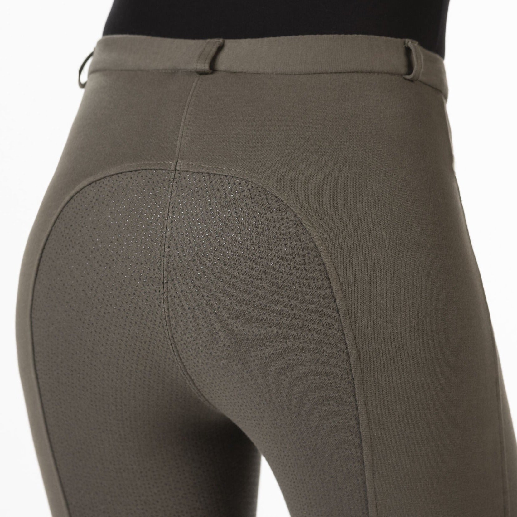 Pantalon équitation pour cavalières du 34 au 48 HKM Kate full grip olive