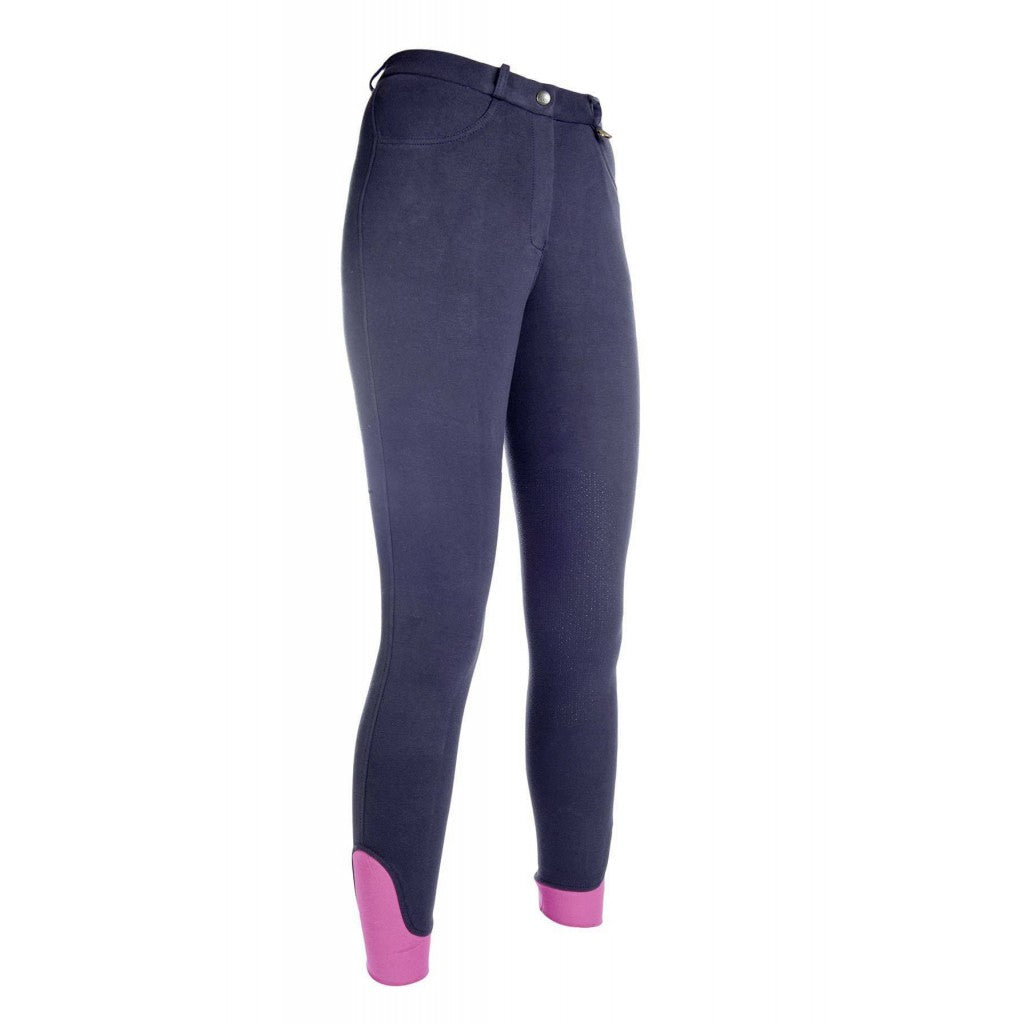 Pantalon d'équitation en coton pour femme HKM Kate marine