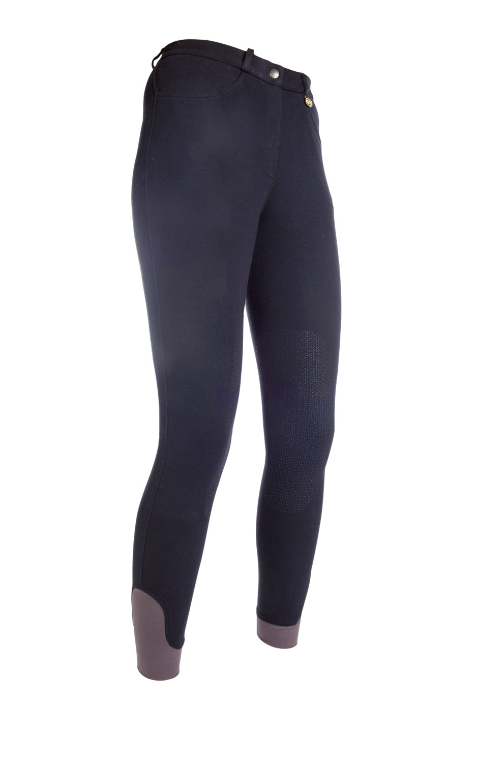 Pantalon d'équitation en coton pour femme HKM Kate noir