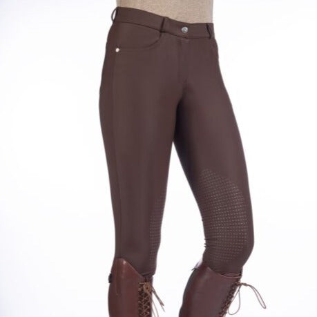 Pantalon d'équitation pour cavalières du 34 au 44 HKM Luna basanes grip marron