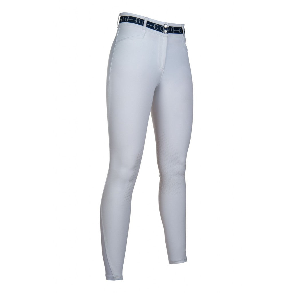 Pantalon équitation femme HKM Monaco basanes grip du 34 au 46 blanc