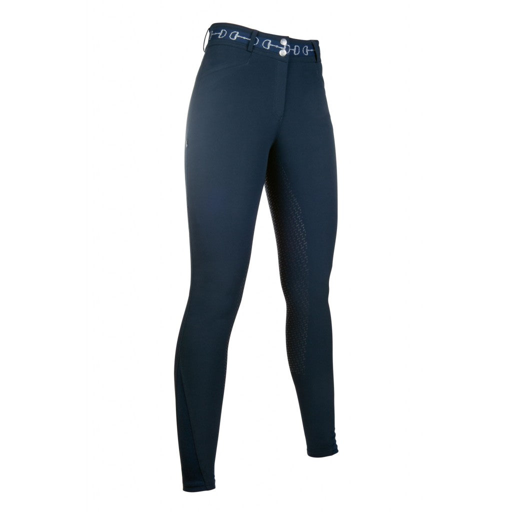 Pantalon équitation femme HKM Monaco basanes grip du 34 au 46 marine