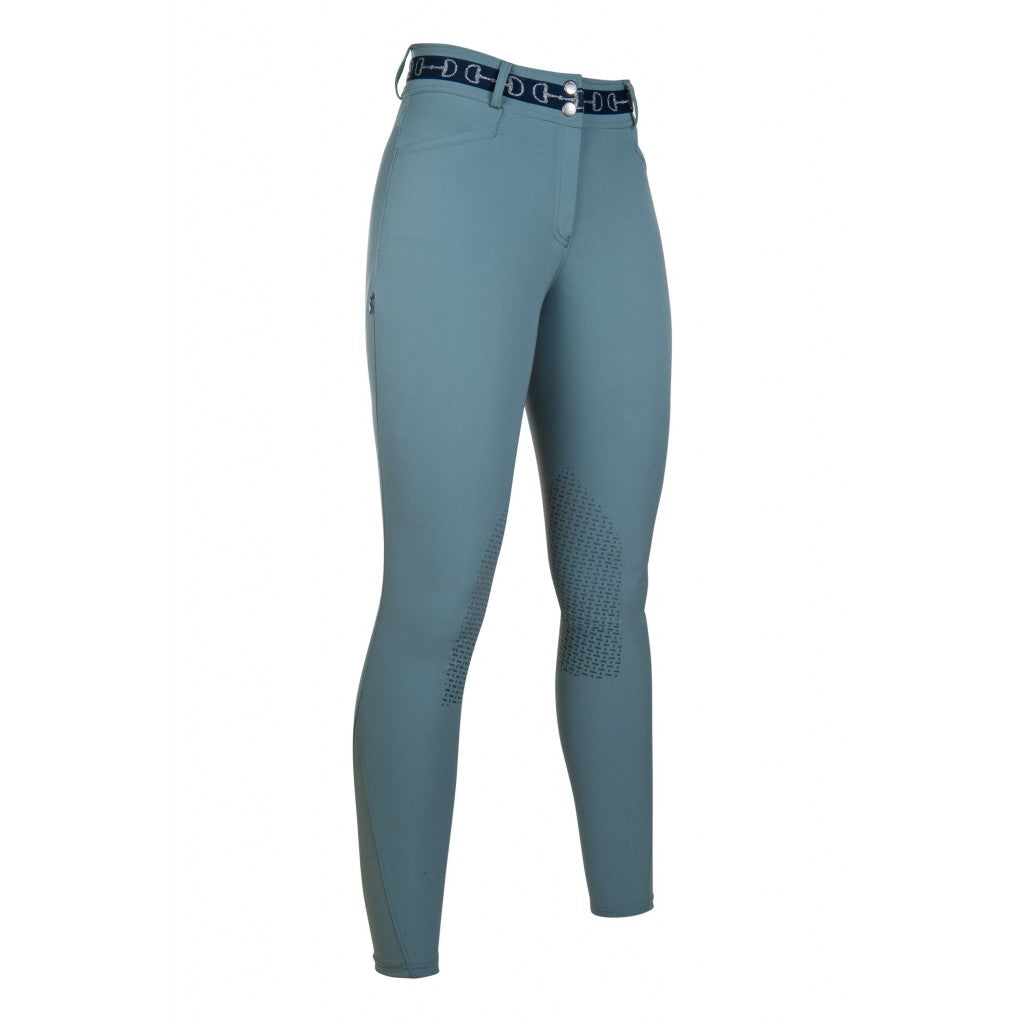 Pantalon équitation femme HKM Monaco basanes grip du 34 au 46 sauge