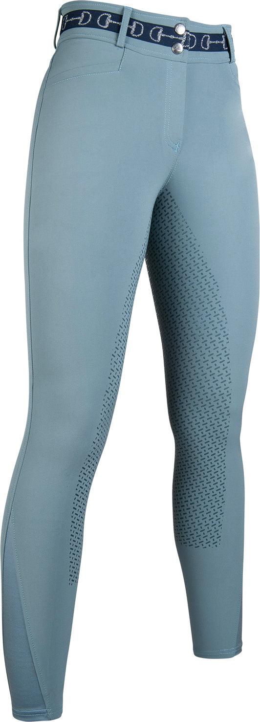 Pantalon d'équitation full grip HKM Monaco vert sauge