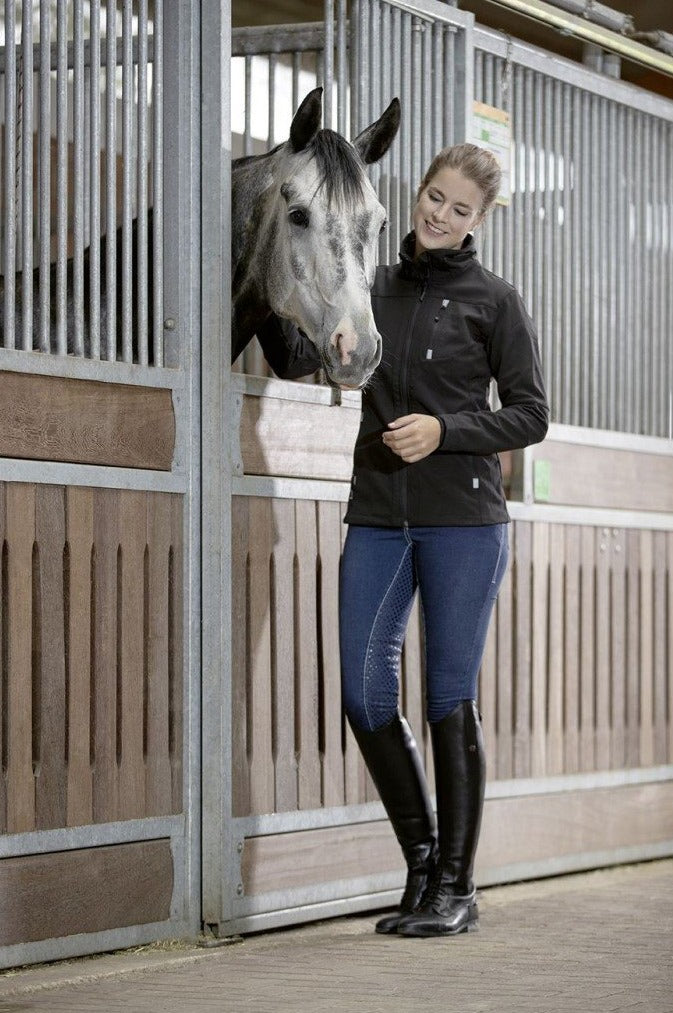 Pantalon d'équitation denim fond grip pour femme HKM Pasadena