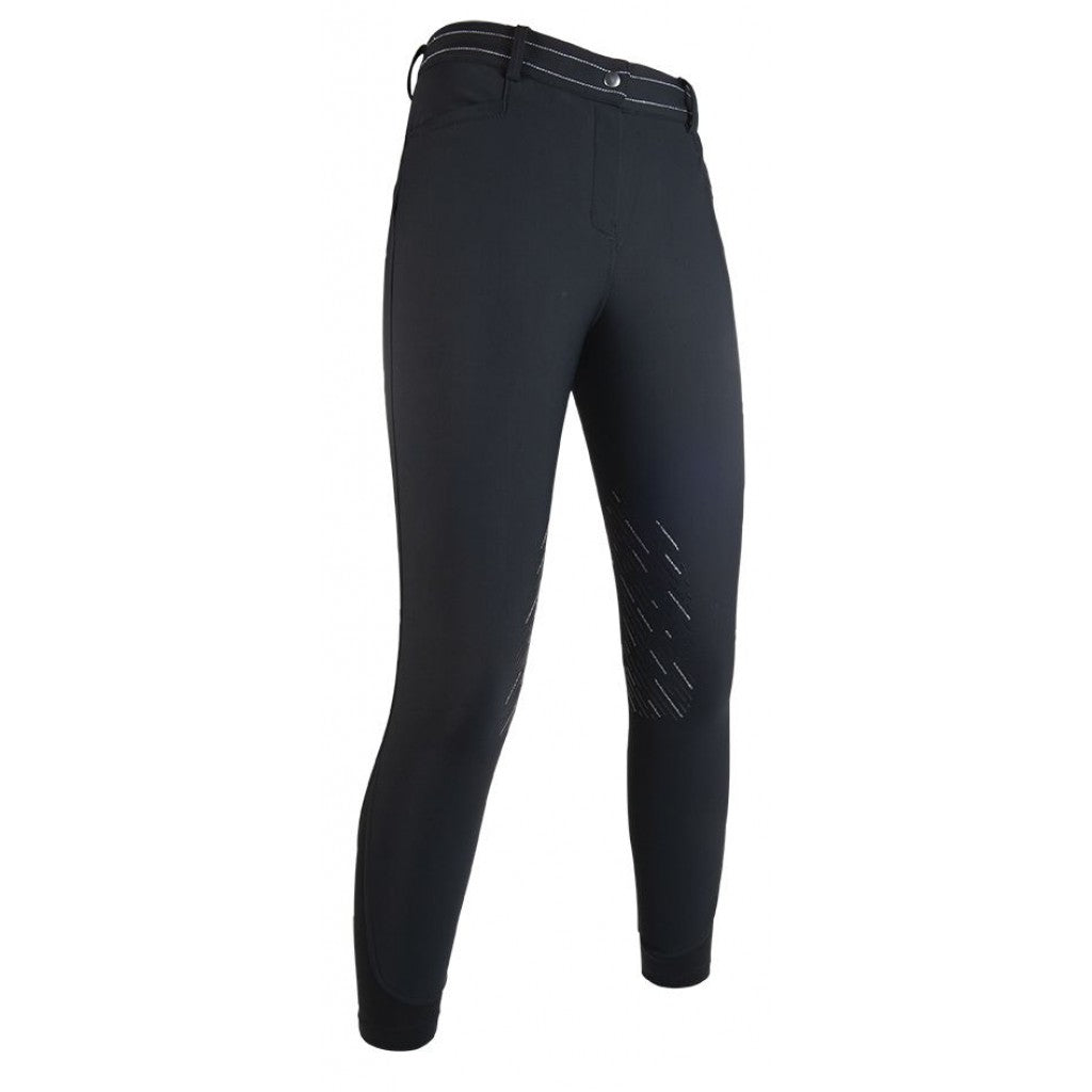 Pantalon d'équitation en softshell doublé polaire pour cavalières HKM Elégance noir