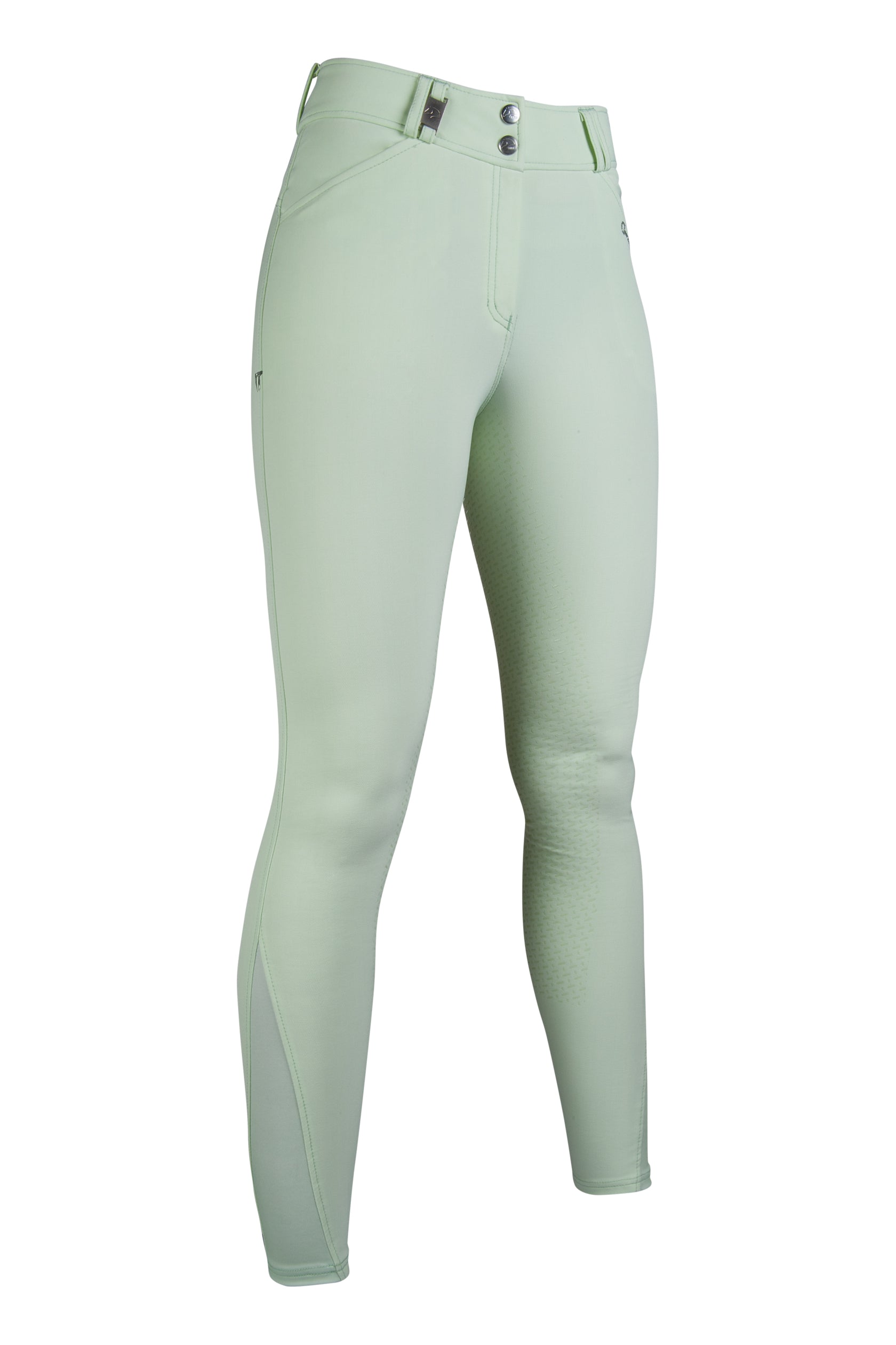 Pantalon d'équitation full grip pour cavalières HKM Monaco Crystal menthe