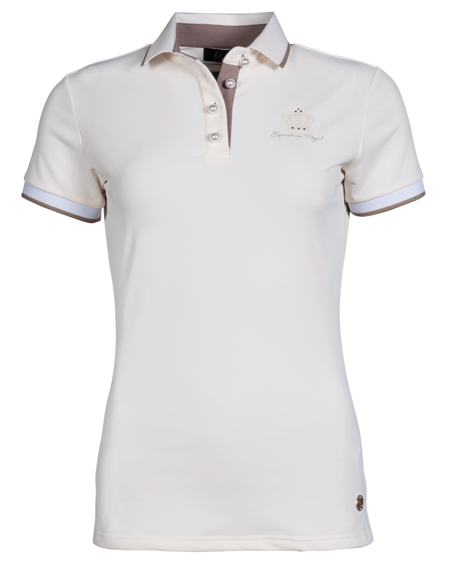 Polo à manches courtes pour femme du XS au XXL HKM Lavender Bay vanille