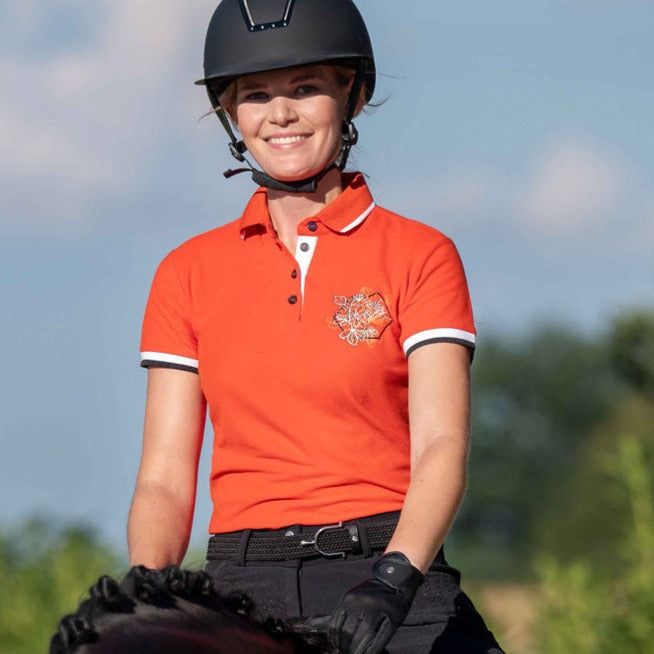 Polo à manches courtes pour femmes du XS au XXL HKM Savona corail