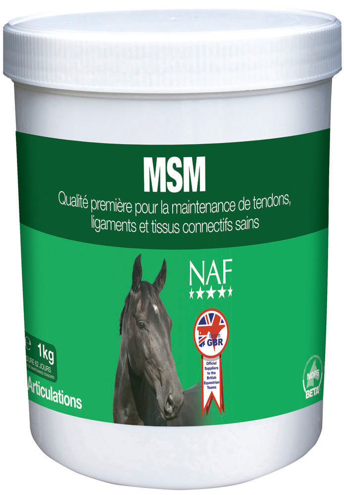 Soin des articulations des poneys et chevaux Naf MSM
