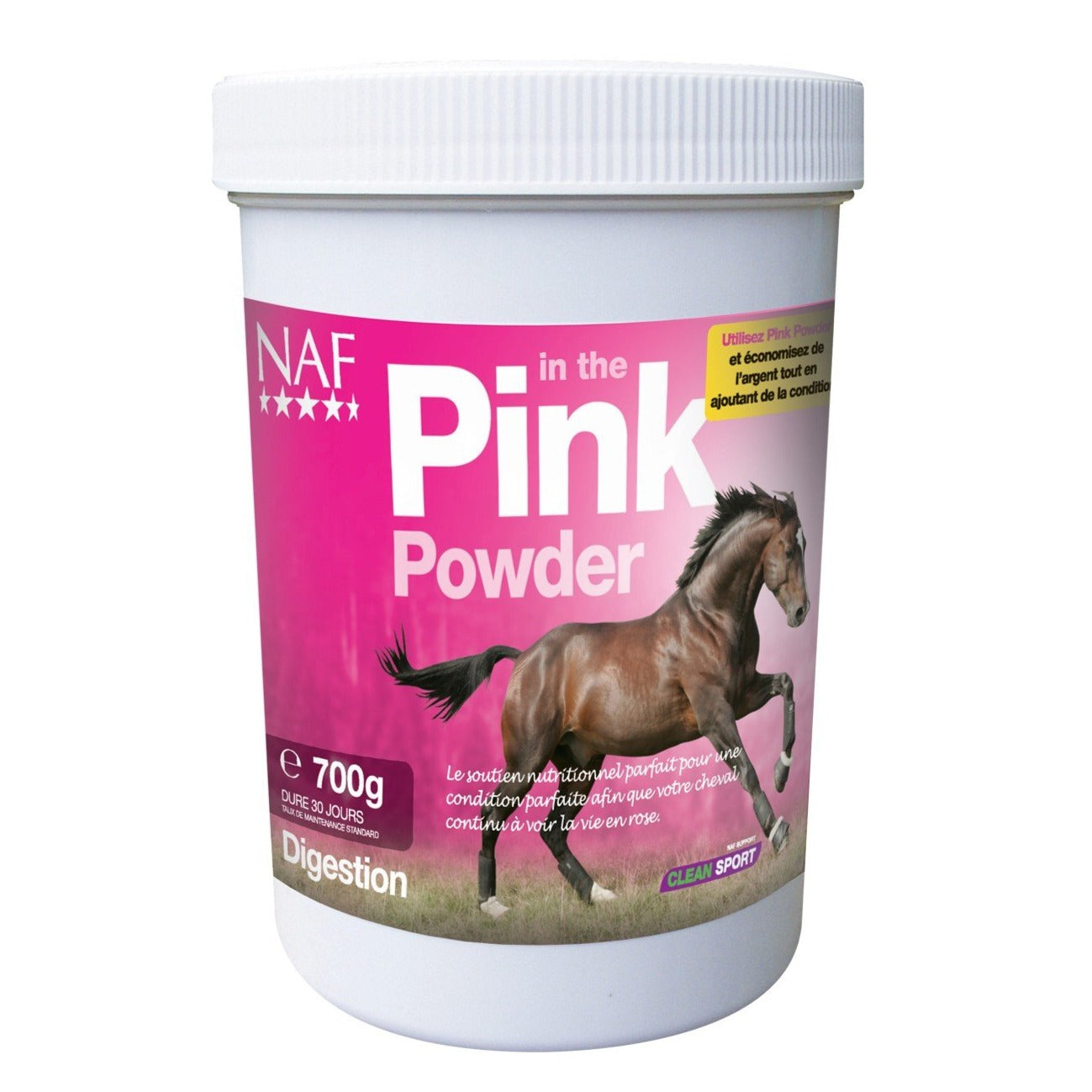 Soutien digestif pour poneys et chevaux Naf In The Pink 700 grs