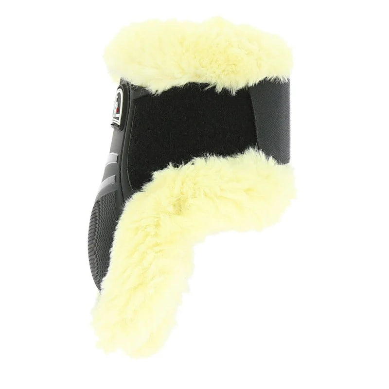 Protège-boulets doublés mouton synthétique pour poneys et chevaux Norton XTR noir