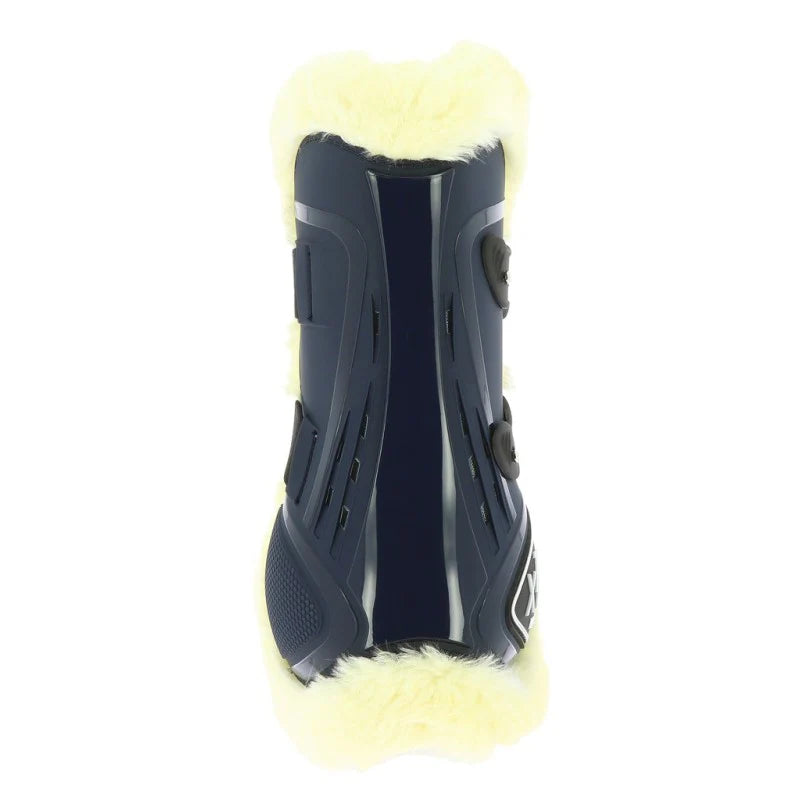 Protège-tendons doublés mouton synthétique pour poneys et chevaux Norton XTR marine