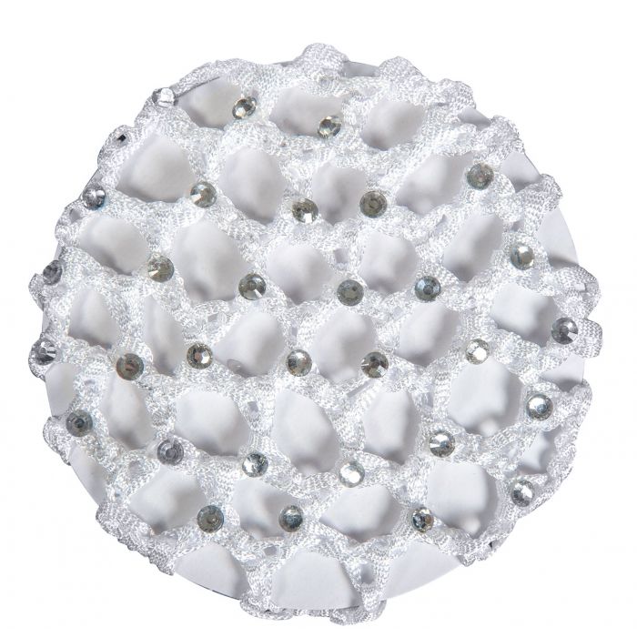 Résille pour cavalière HKM Glitter blanc