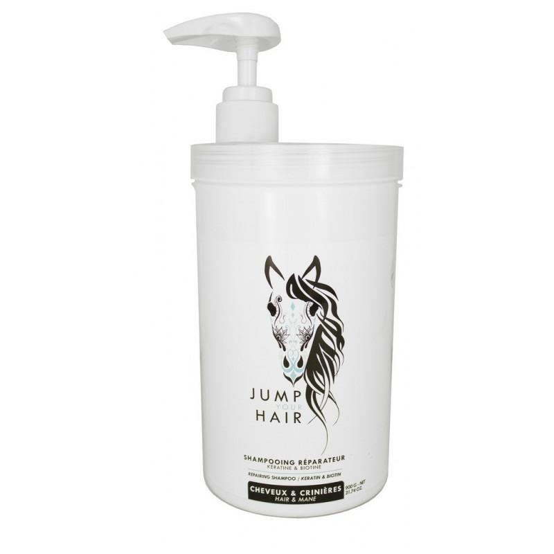 Shampooing réparateur Jump Your Hair pour cheveux et crins en flacon-pompe de 900grs