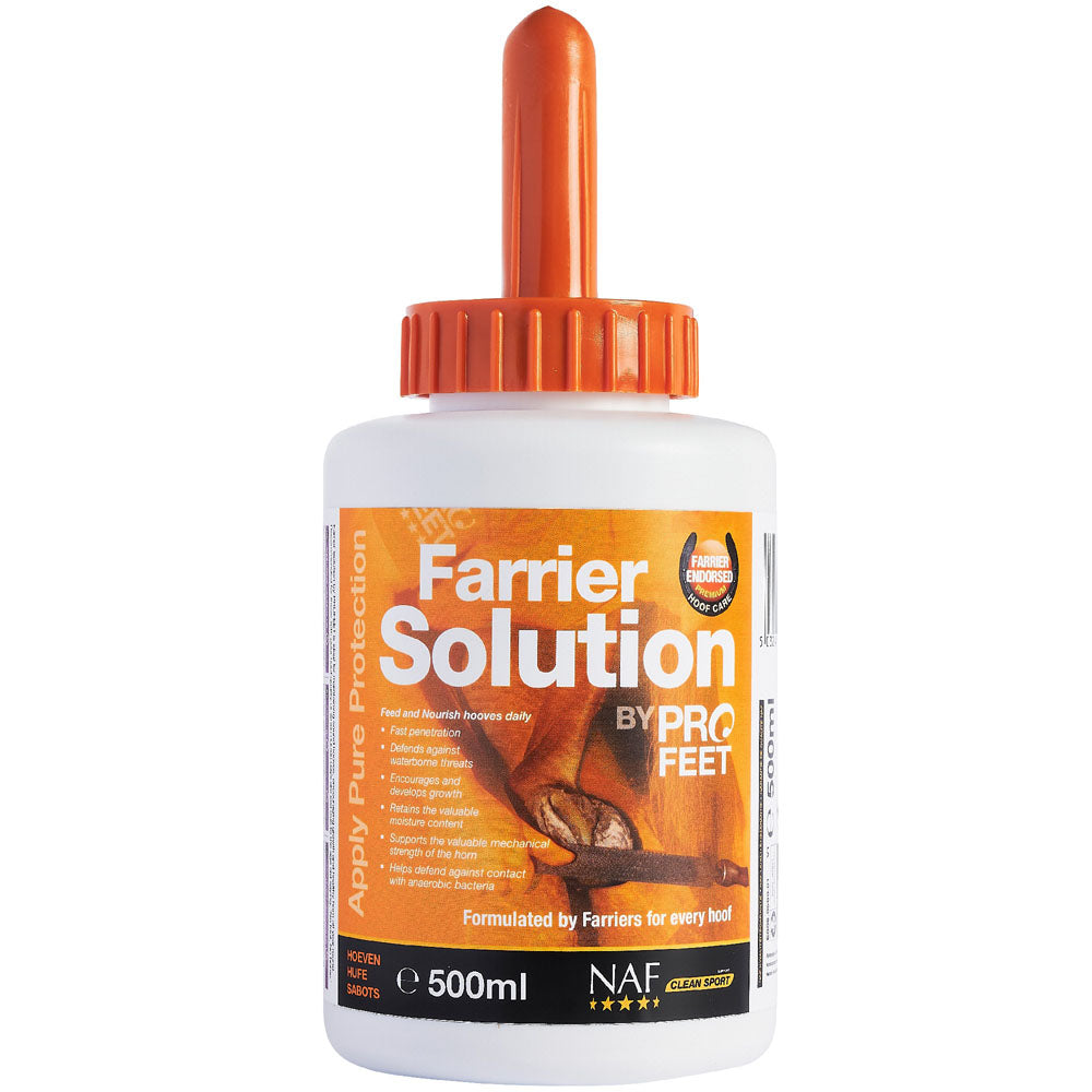 Soin des sabots des poneys et chevaux Naf Profeet Farrier liquide