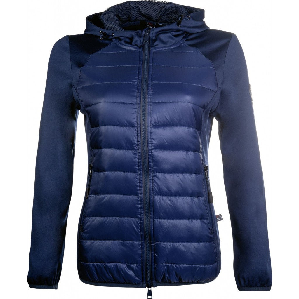 Sweat bi-matière à capuche pour cavalières HKM Style marine