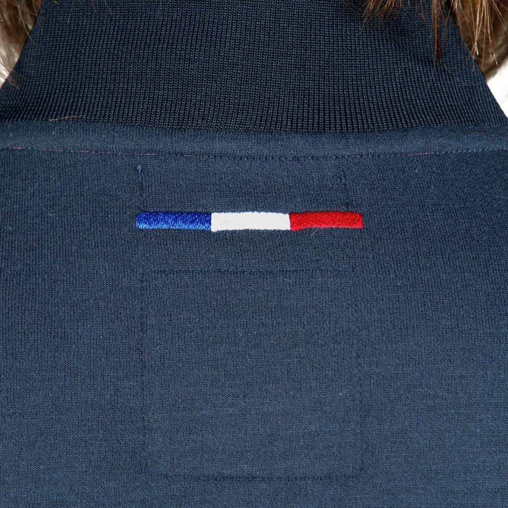 Sweat-shirt zippé pour cavalière Flags&Cup France détail