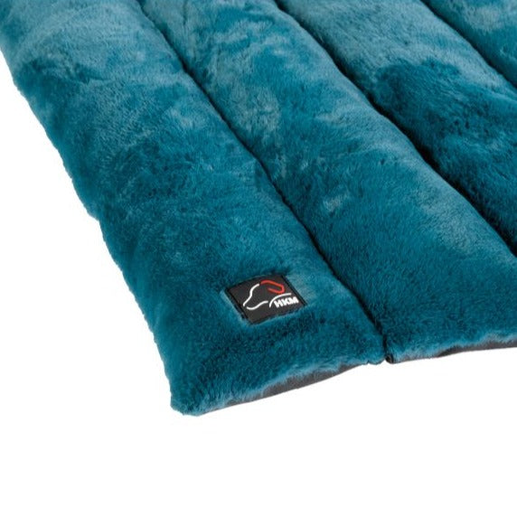 Tapis de voyage en polaire pour chiens HKM Anam Cara Travel marine et bleu pétrole