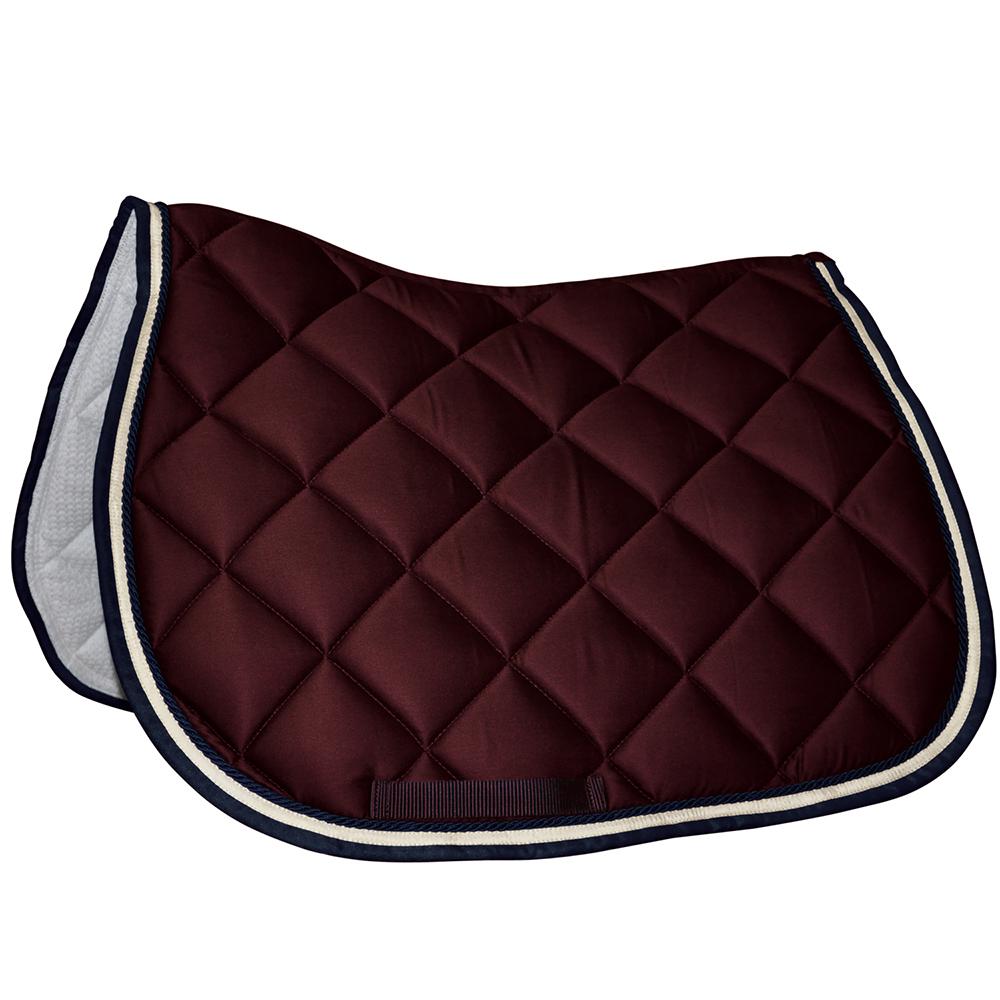 Tapis de selle pour chevaux Privilège Equitation Del Mar bordeaux et marine
