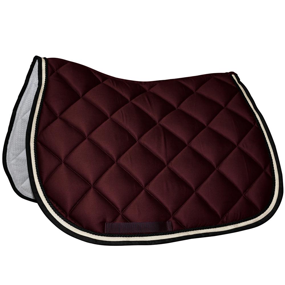 Tapis de selle pour chevaux Privilège Equitation Del Mar bordeaux et noir