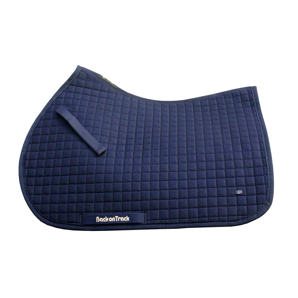 Tapis de selle aux effets thermiques pour chevaux Back On Track One modèle CSO marine