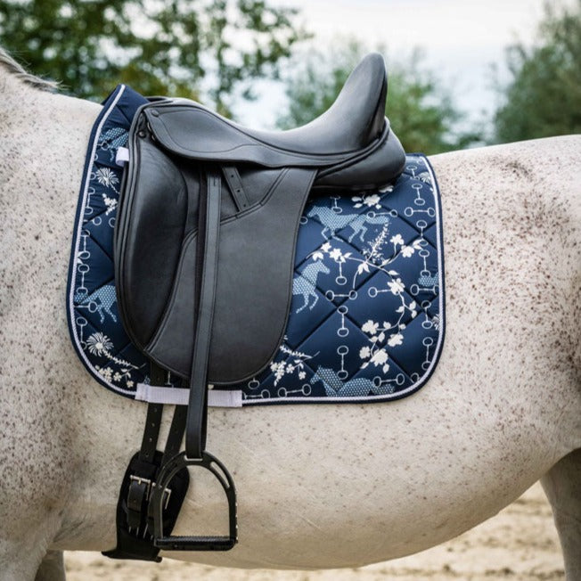 Tapis de selle pour poneys et chevaux HKM Bloomsbury CSO ou dressage