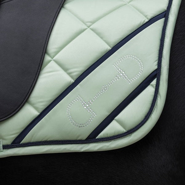 Tapis de selle pour poneys et chevaux HKM Monaco menthe porté