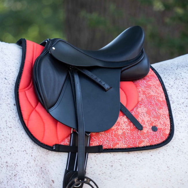 Tapis de selle pour poneys et chevaux HKM Savona corail