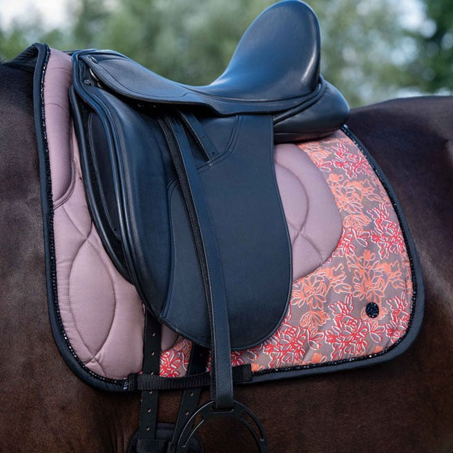 Tapis de selle pour poneys et chevaux HKM Savona taupe